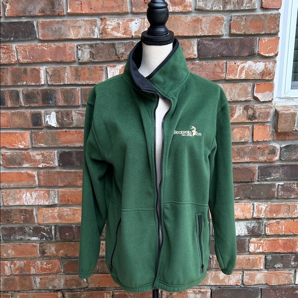 Green Fleece Zip-Up Jacket